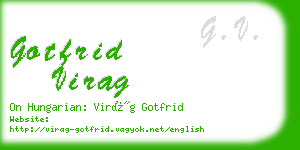 gotfrid virag business card